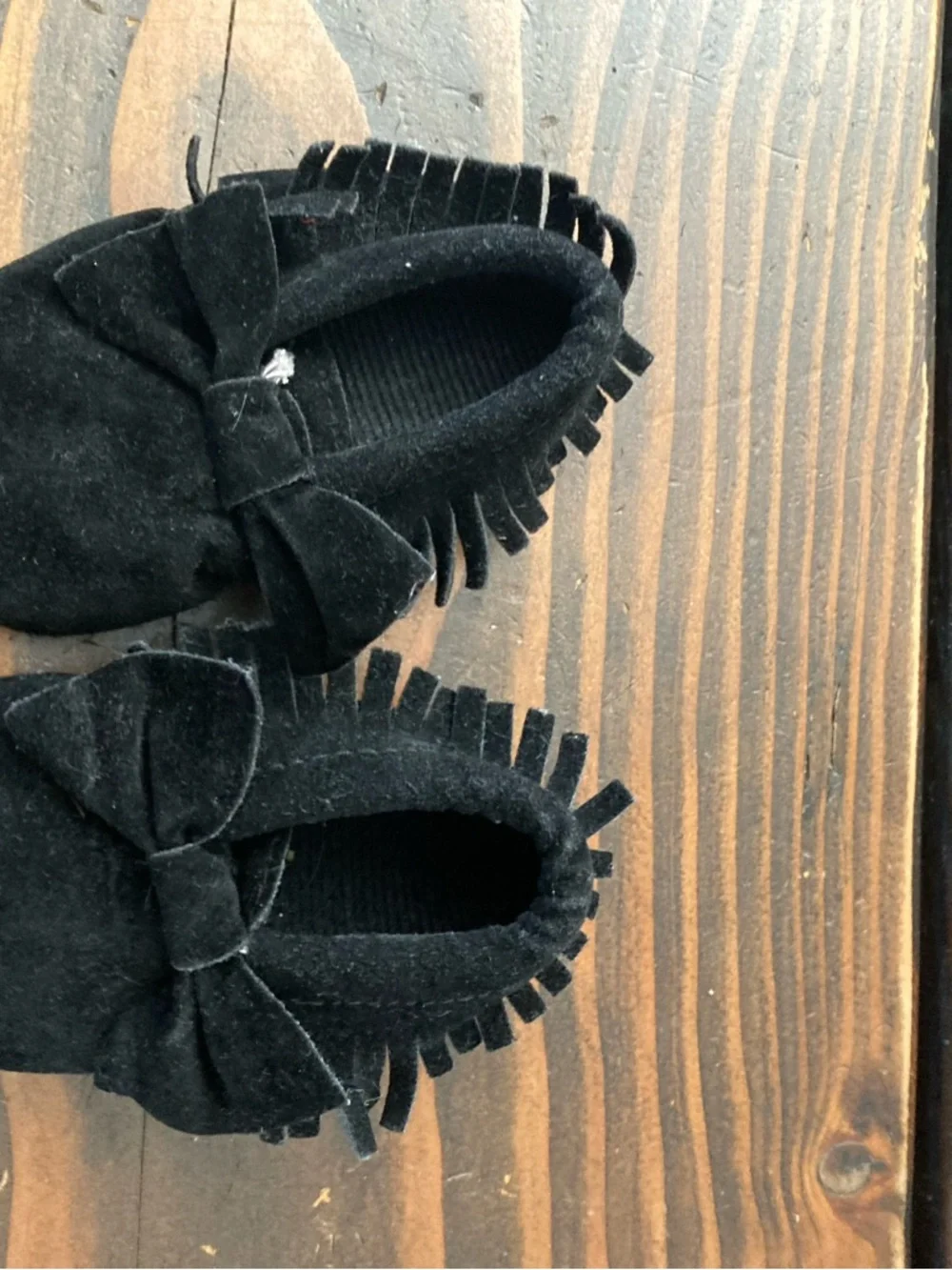 Baby Moccasin in Black - Picture 2 of 3